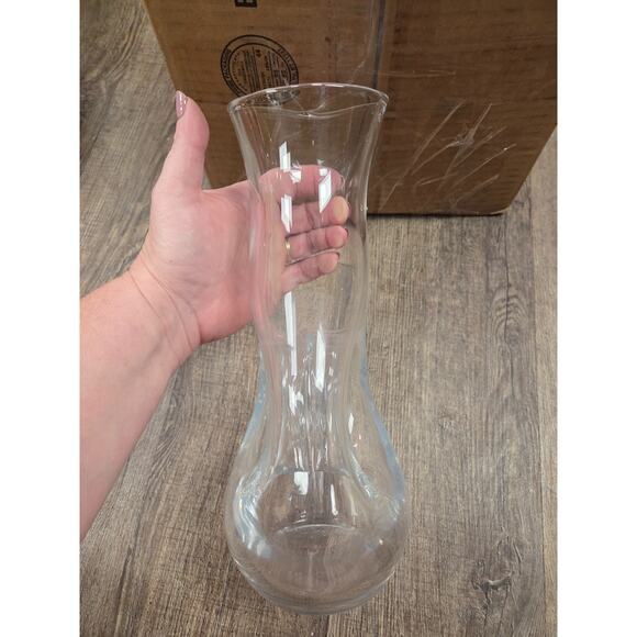 Polish Clear Glass Doughnut Donut Hole Pitcher Decanter Hand Blown Poland - Picture 7 of 10